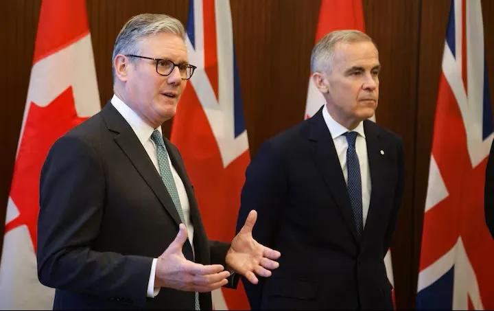 英国、加拿大：不要强迫乌克兰和平

英国首相基尔·斯塔默和加拿大总理马克·卡尼表