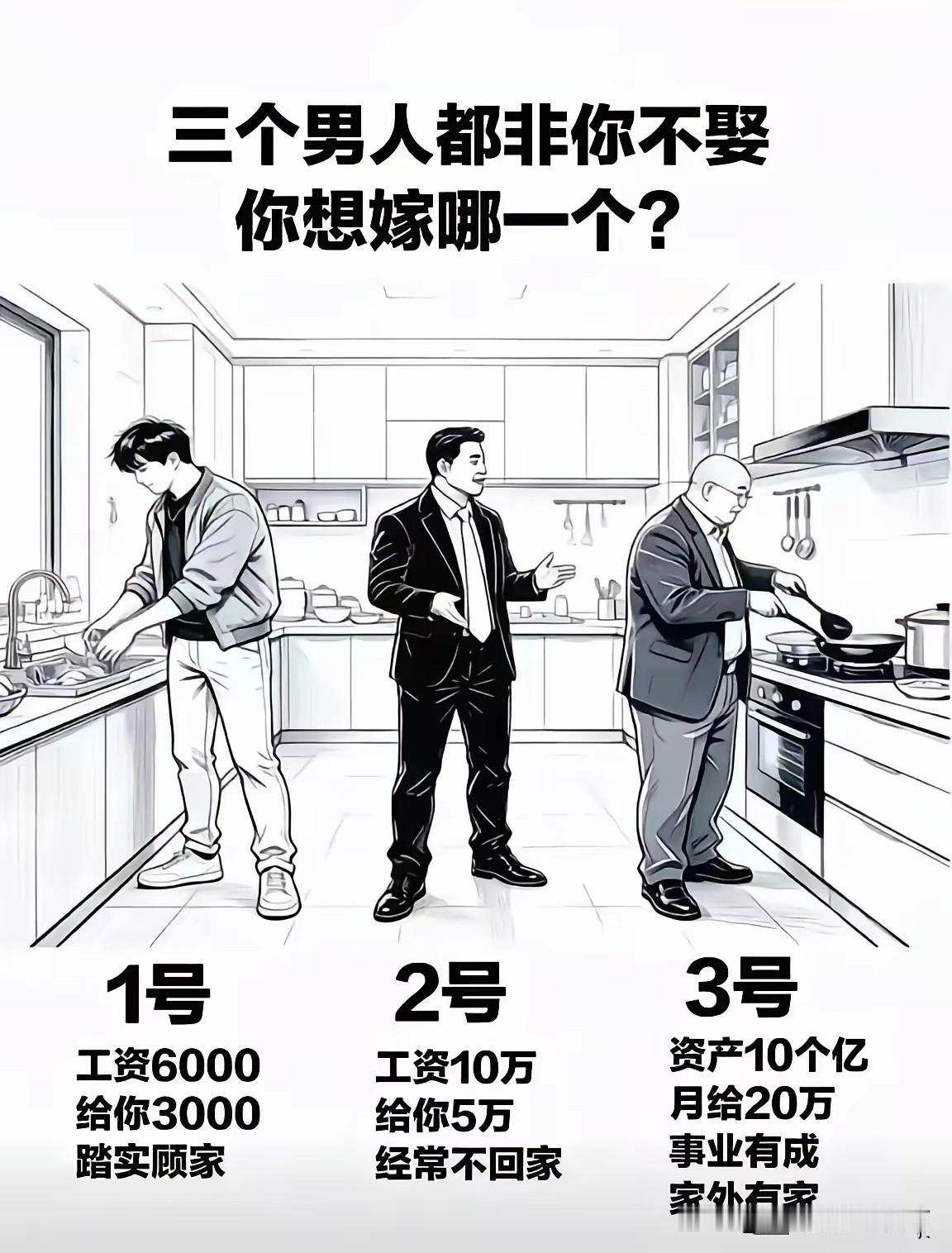 想要拥有财富，就应该创业谋职干事情。怎么可以向婚姻对象谋取财富，这种买卖关系在我