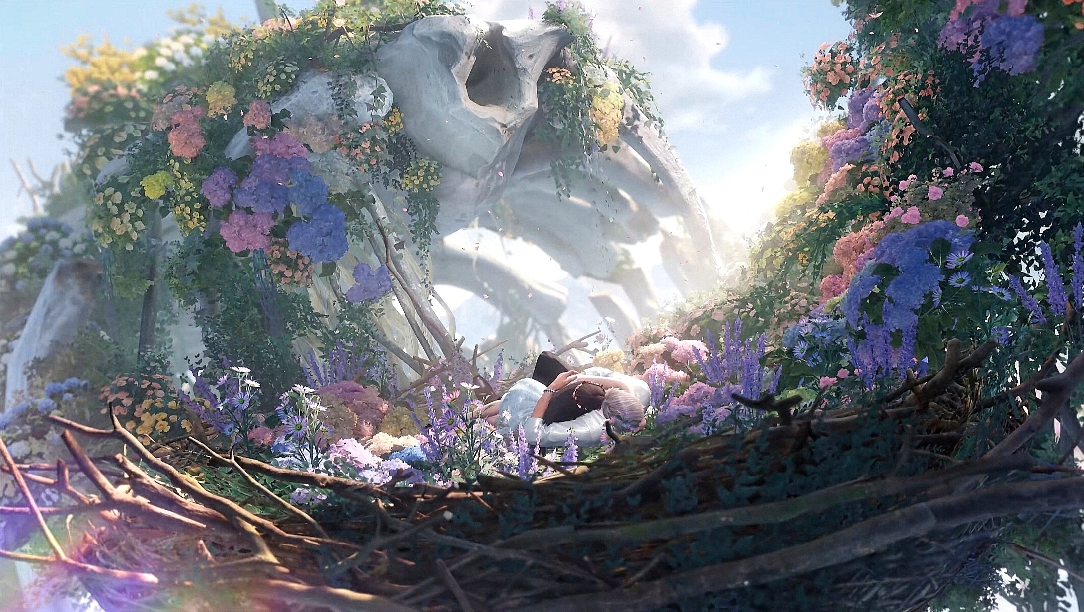 龙喜欢栖息在开满花的山谷里龙会期待着每一个夜晚 风和花瓣的来临真的特别美！ 秦彻