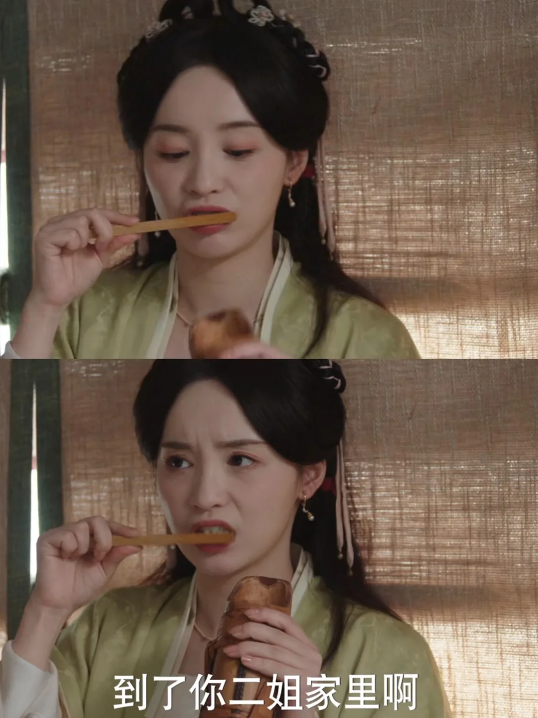 说真的‼️第一次在古装剧里看到刷牙‼️