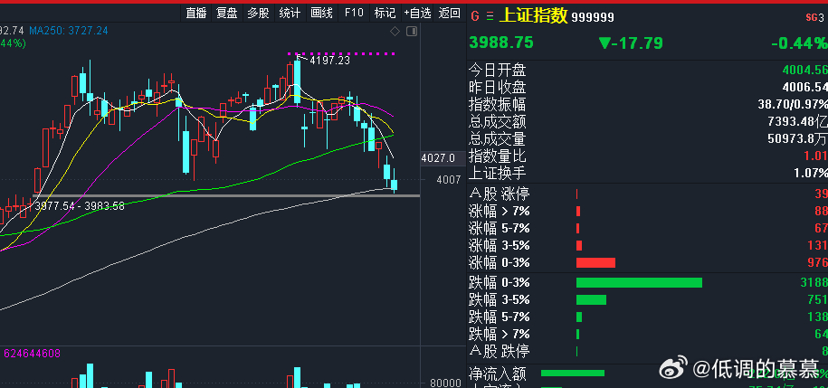 这个位置只能等稳定资金出手，磨底需要有个过程，4000点跌破后，就来到下方缺口了