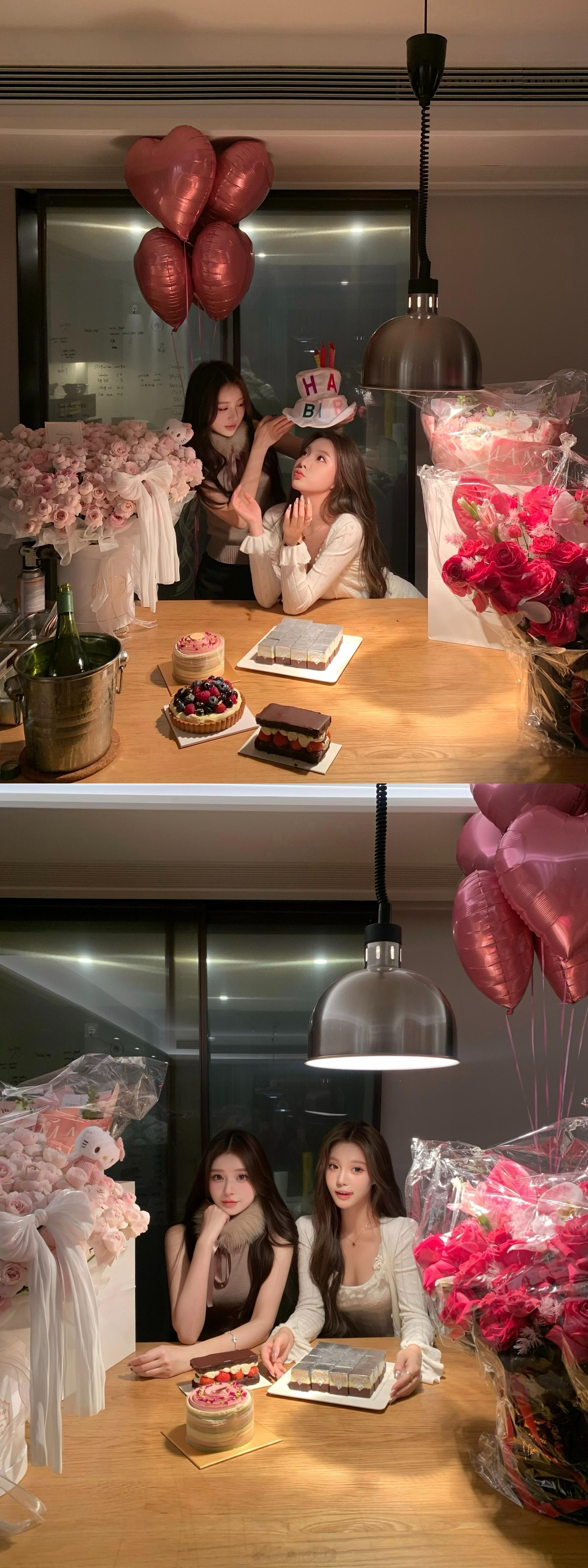 朋友生日🎂 大家一起拍拍拍 拿到图后都老实了（每个人都在修图中） 