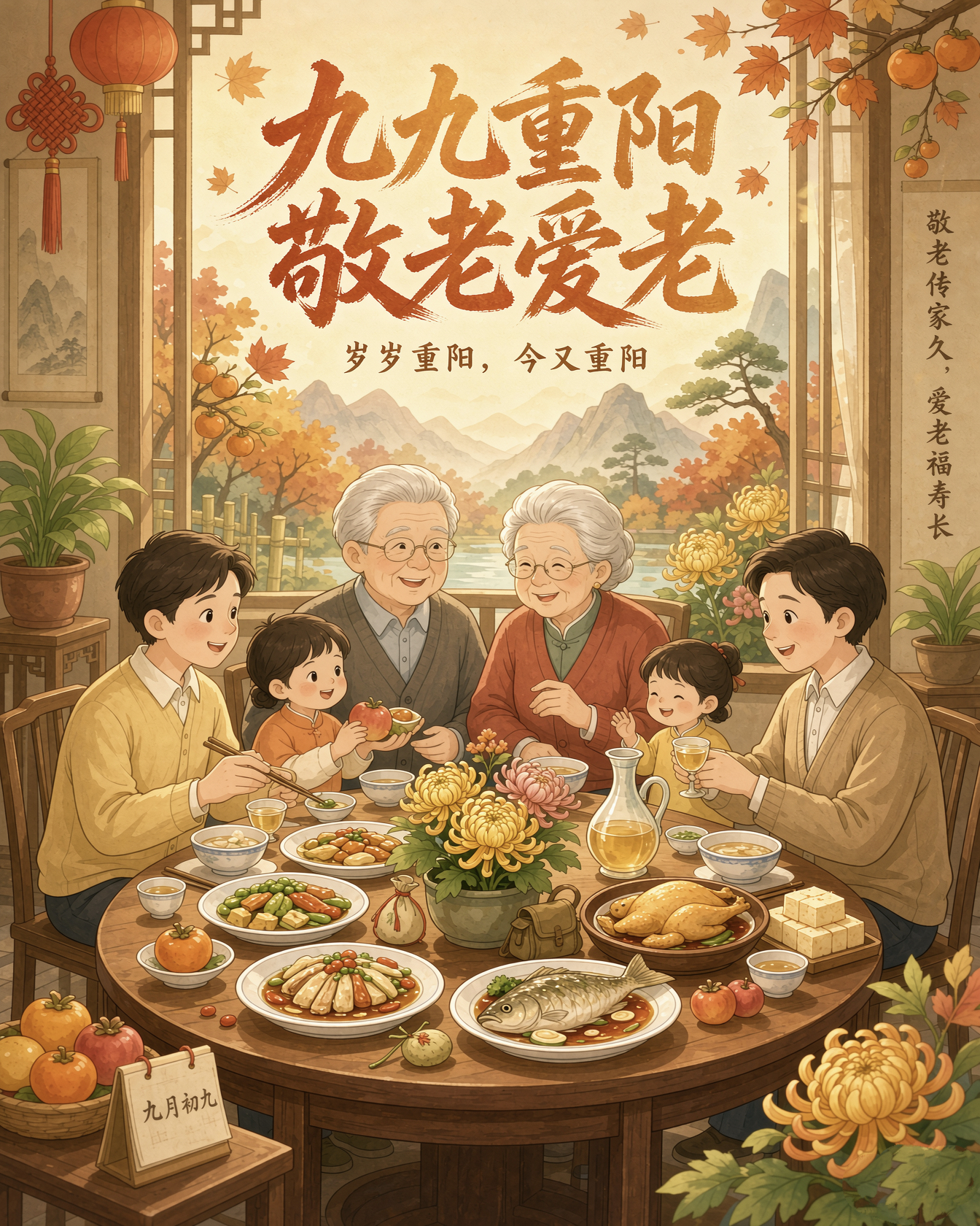 传承中华美德，弘扬敬老新风，让爱在重阳温暖传递，爱别等，孝别迟，常回家看看！ ​