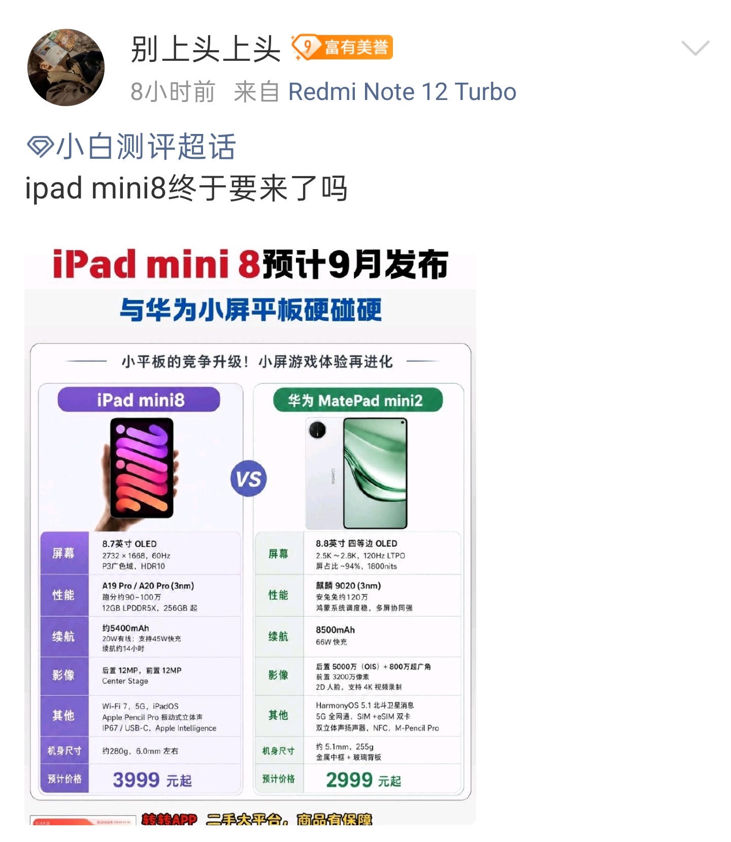 小白测评  今年上半年，其实好几个【小】平板厂家拿到了足够的话题度和先发优势……