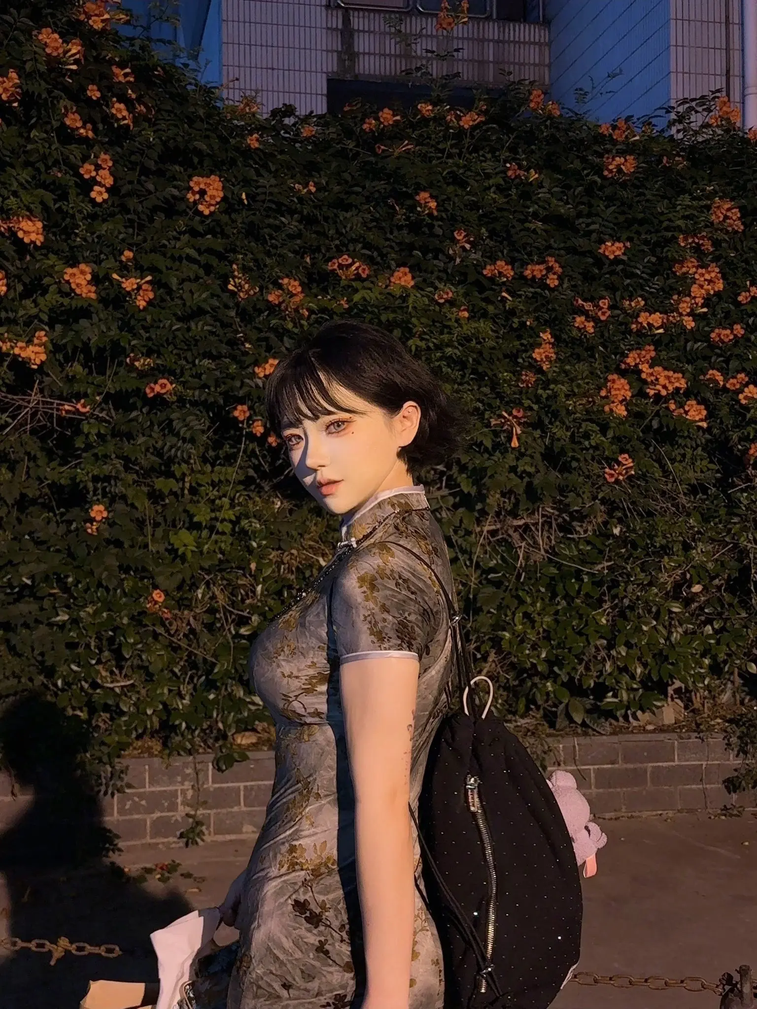 旗袍ootd 画报旗袍 女大学生校园穿搭 常州旗袍 江科模特社