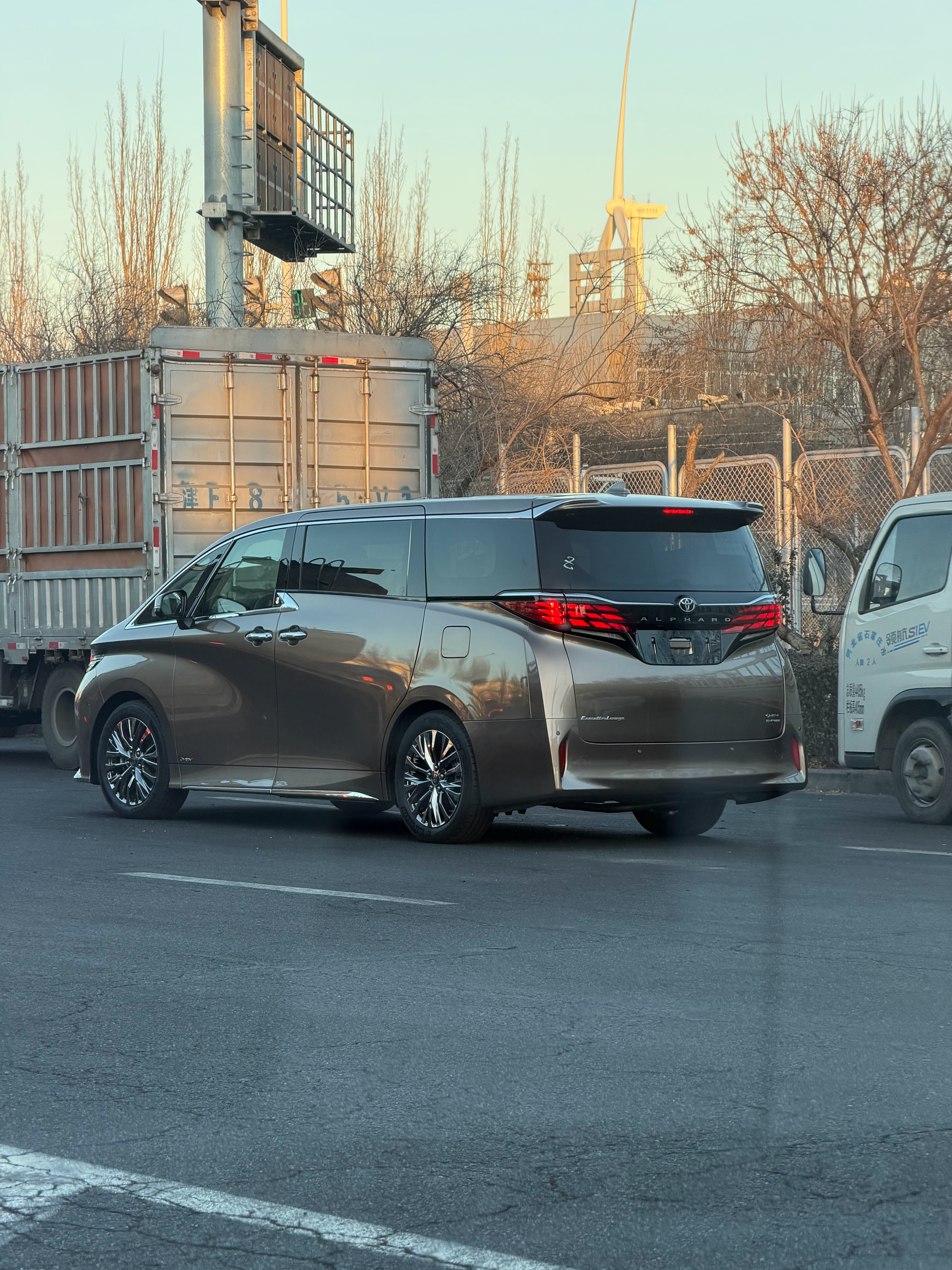 埃尔法这个金色好漂亮港口的韩版埃尔法还是有优势的 天津·中国天津自由贸易试验区