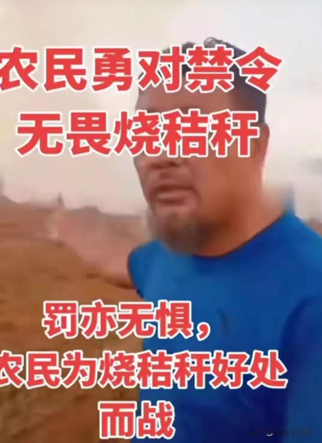 农民勇对禁令，被罚也要烧秸秆！拘留15天也在所不惜！

是农民太过执拗，知法犯法