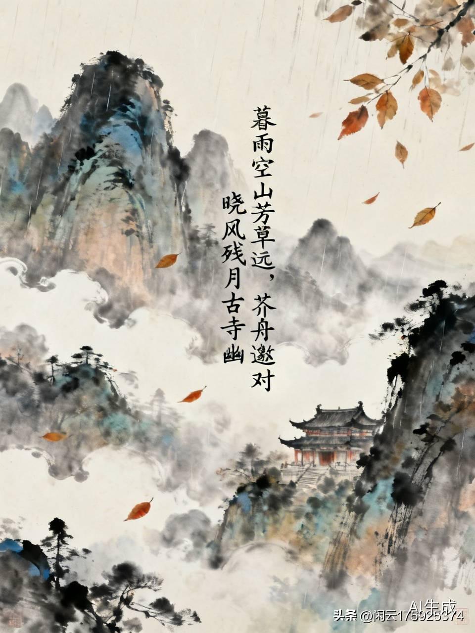 ，晓风残月古寺幽！[月亮]