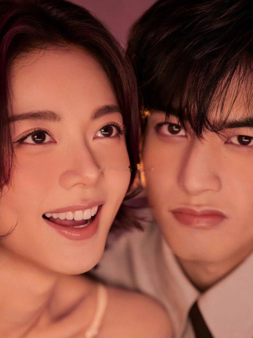 宋威龙赵今麦娇兰情人节物料合照 娇兰很重视这次宣发诶 宋威龙赵今麦贴脸比心