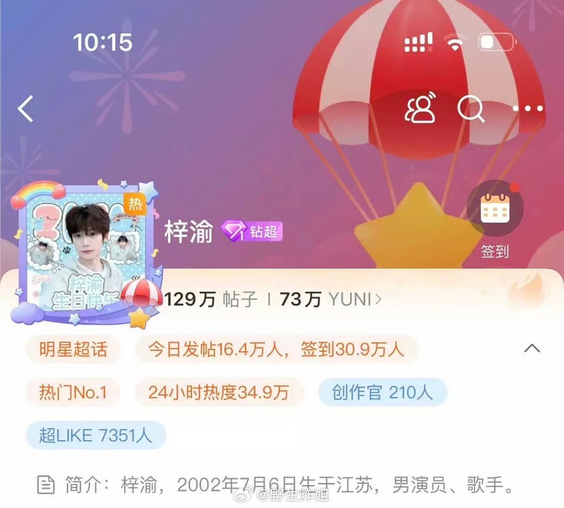 梓渝今天的超话数据也太好了 看来还是单身吸粉梓渝换新手机 ​​​
