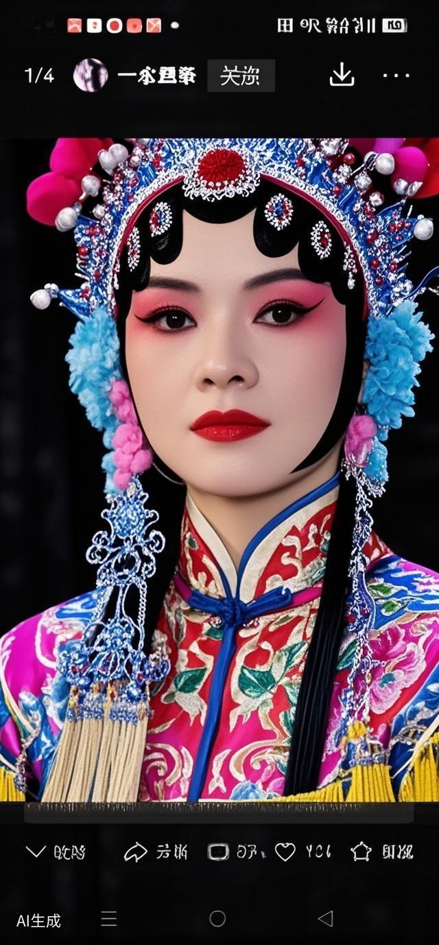 AI写真辑灯笼的流苏垂在肩头，与旗袍的开衩处流苏纠缠…这晃动的韵律，像极了“大弦