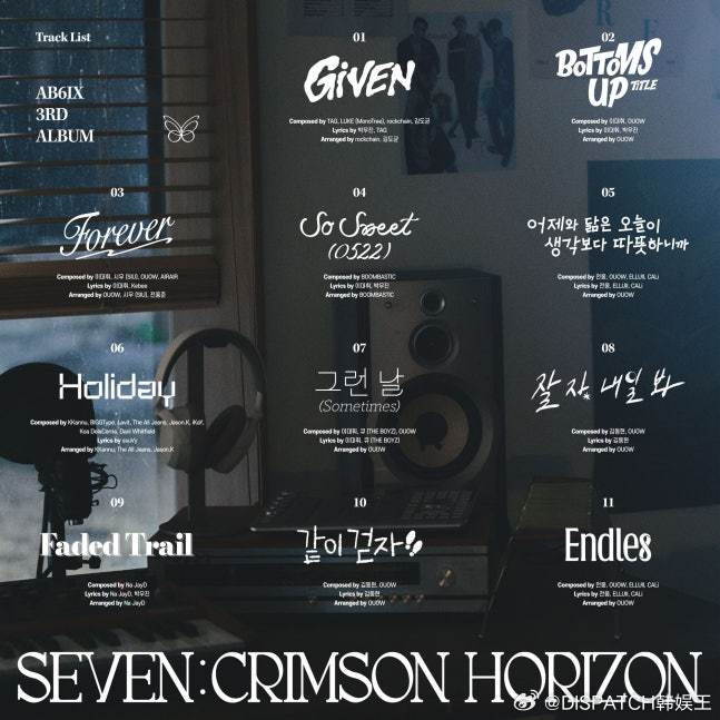 AB6IX 正规三辑《SEVEN: CRIMSON HORIZON》曲单及预告公