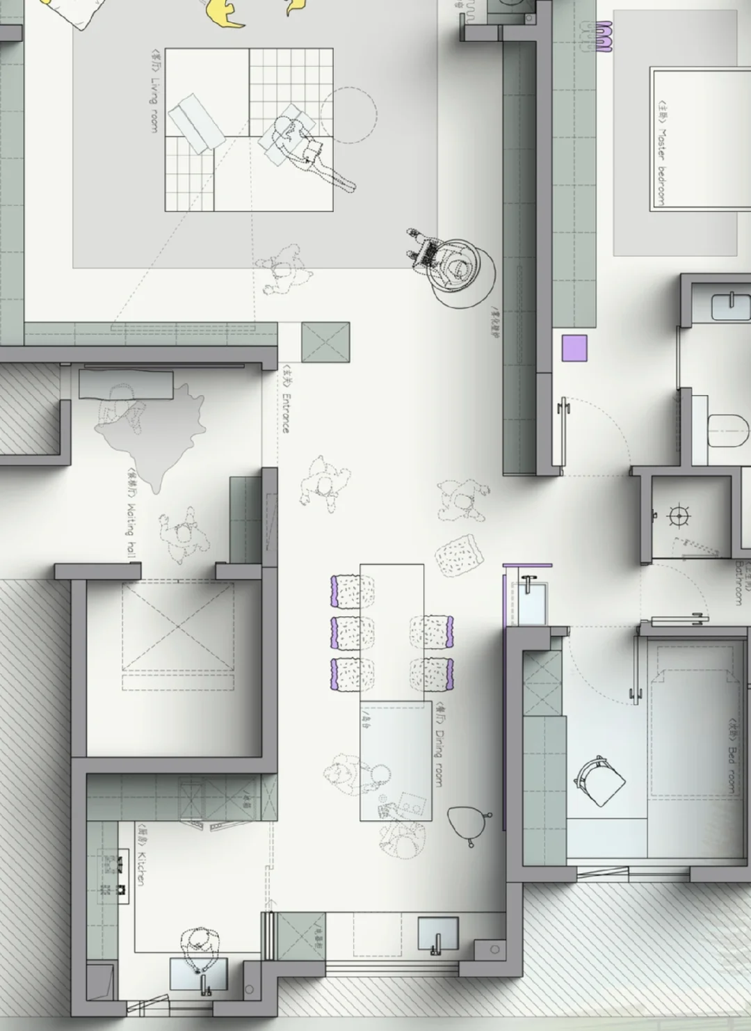 户型优化｜45期-又见四叶草户型-3版方案