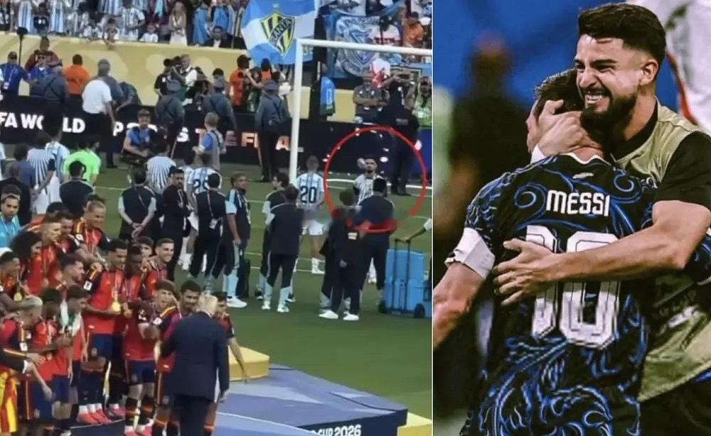 2026美加墨世界杯落幕，西班牙1-0击败阿根廷获得冠军。在颁奖仪式上，阿根廷全
