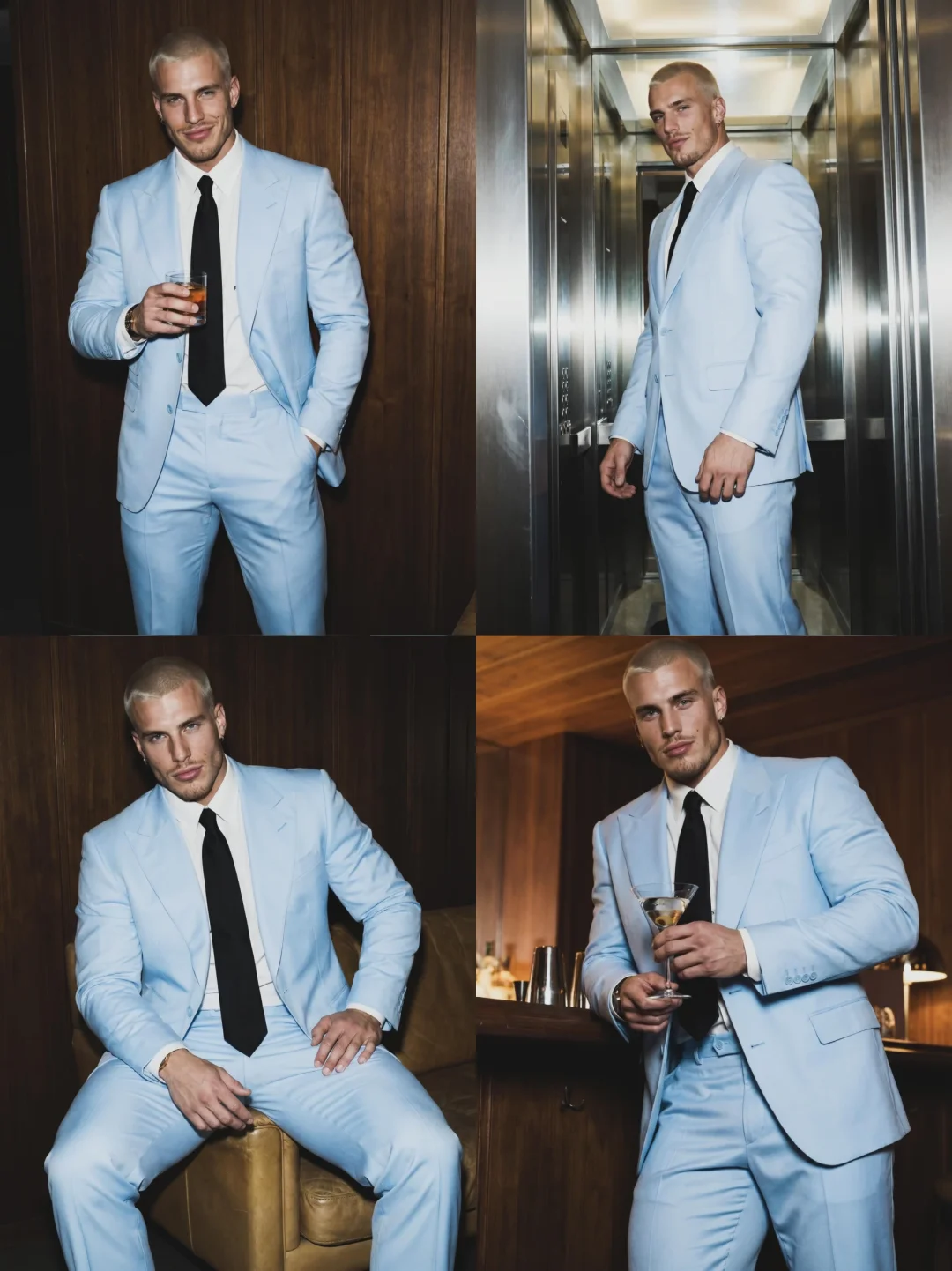 Trey Wilson 西装hunk