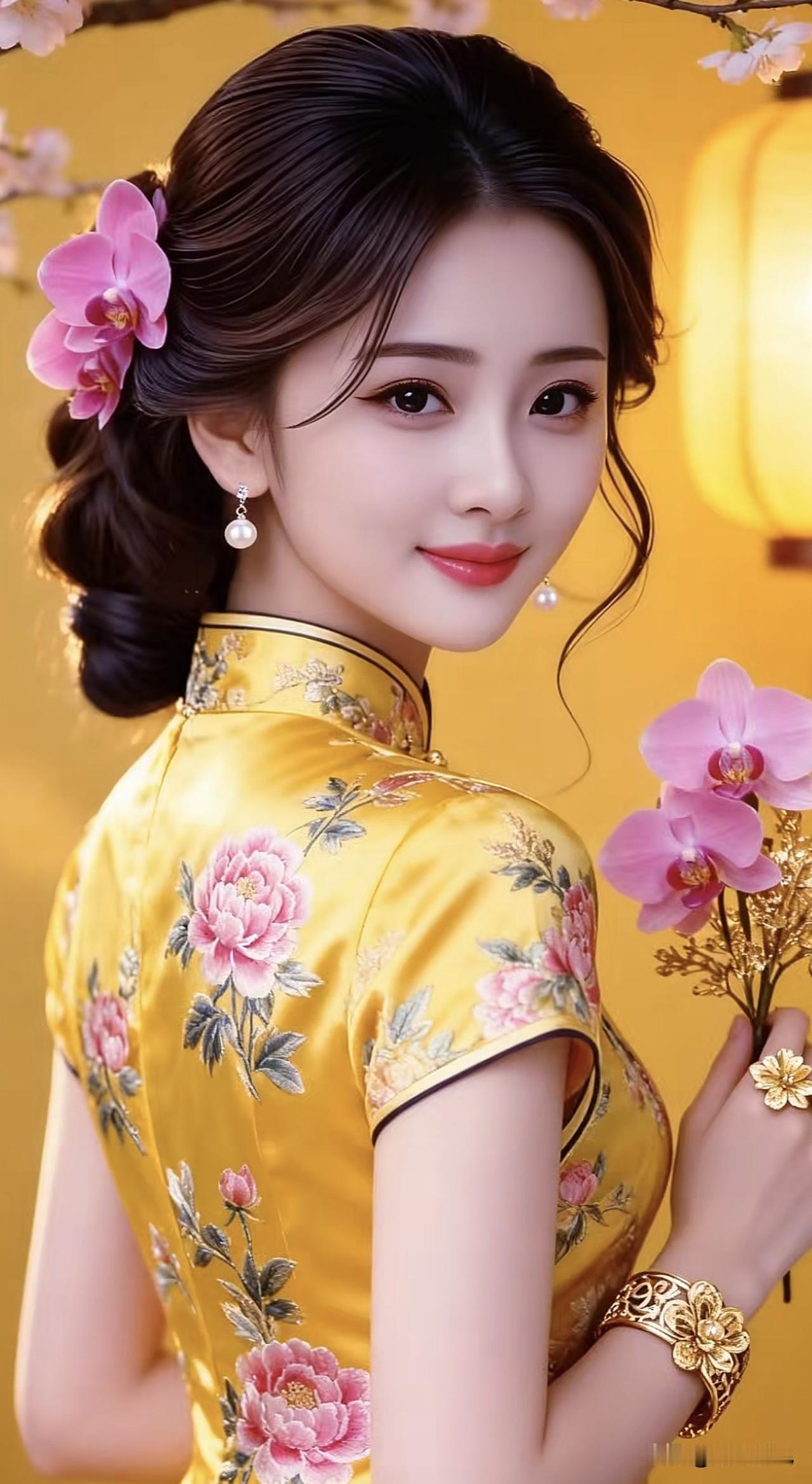 优雅旗袍美人，花间漫步，韵味十足！🌸💃旗袍风景写真 旗袍美人照 旗袍街景照 