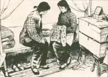 看了几张《许茂和他的女儿们》的连环画觉得跟北影版电影很像，四个女儿的发型（图三）