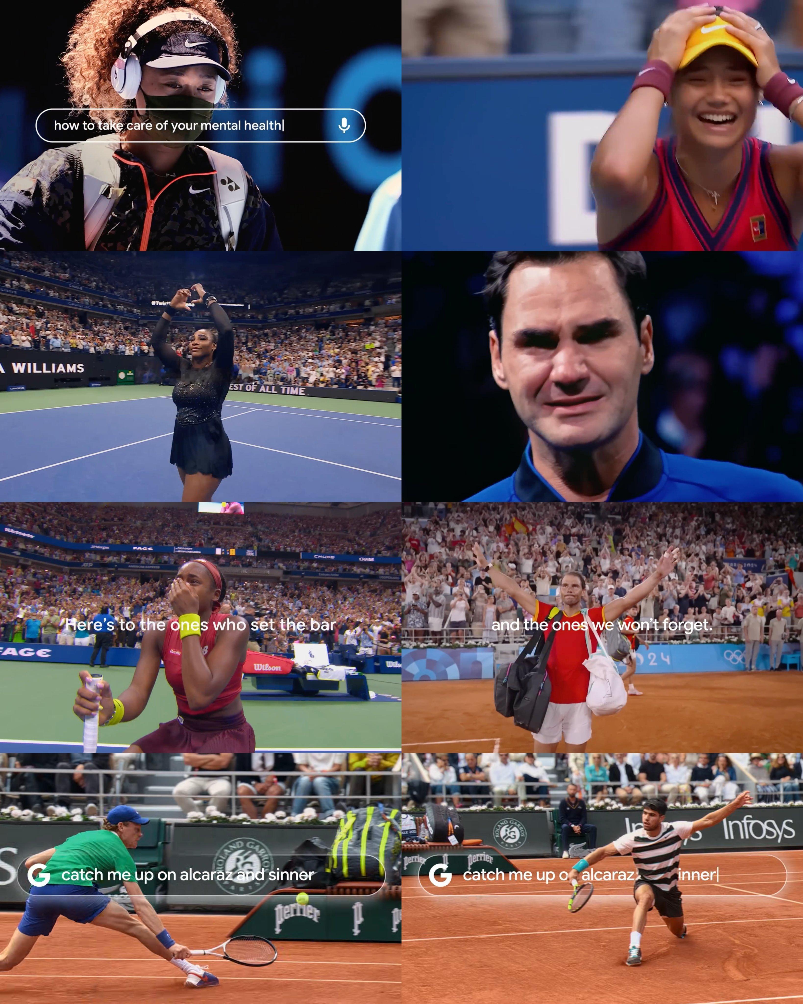 GOOGLE年度搜索2021-2025年期间的网球元素网坛风云