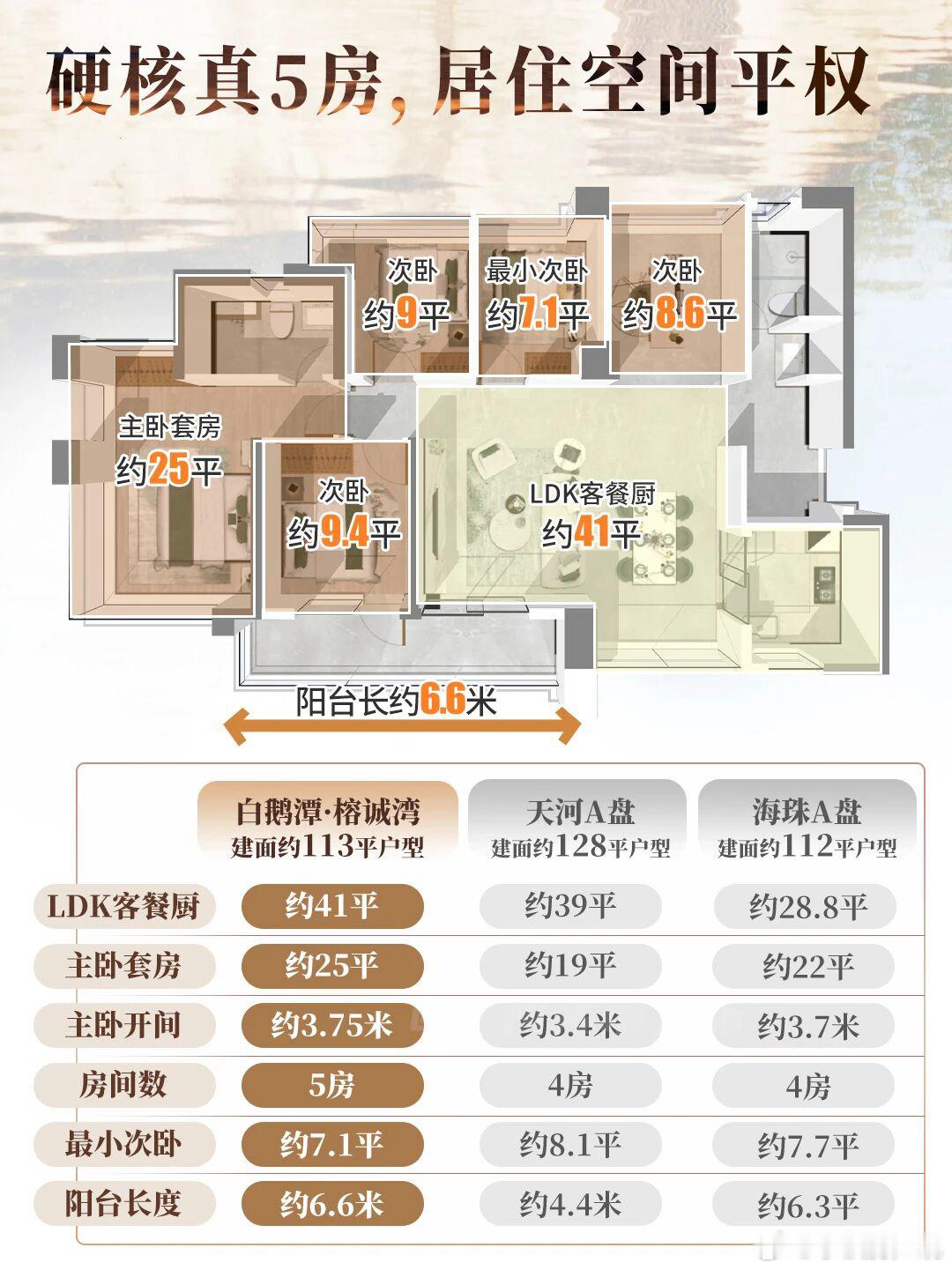 这开发商真是脑子瓦特了，还在比拼同样面积多一房，关键是你这个113方做五房到底有