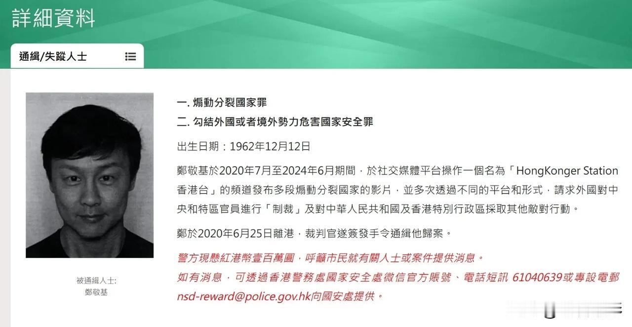 国安处悬红100万通缉郑敬基 代表作《酒杯敲钢琴》经典剧《烈火雄心》势遭禁播
6