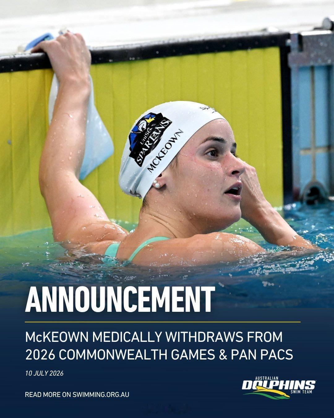 Kaylee McKeown宣布退出今夏英联邦运动会和泛太平洋锦标赛数月来持续出