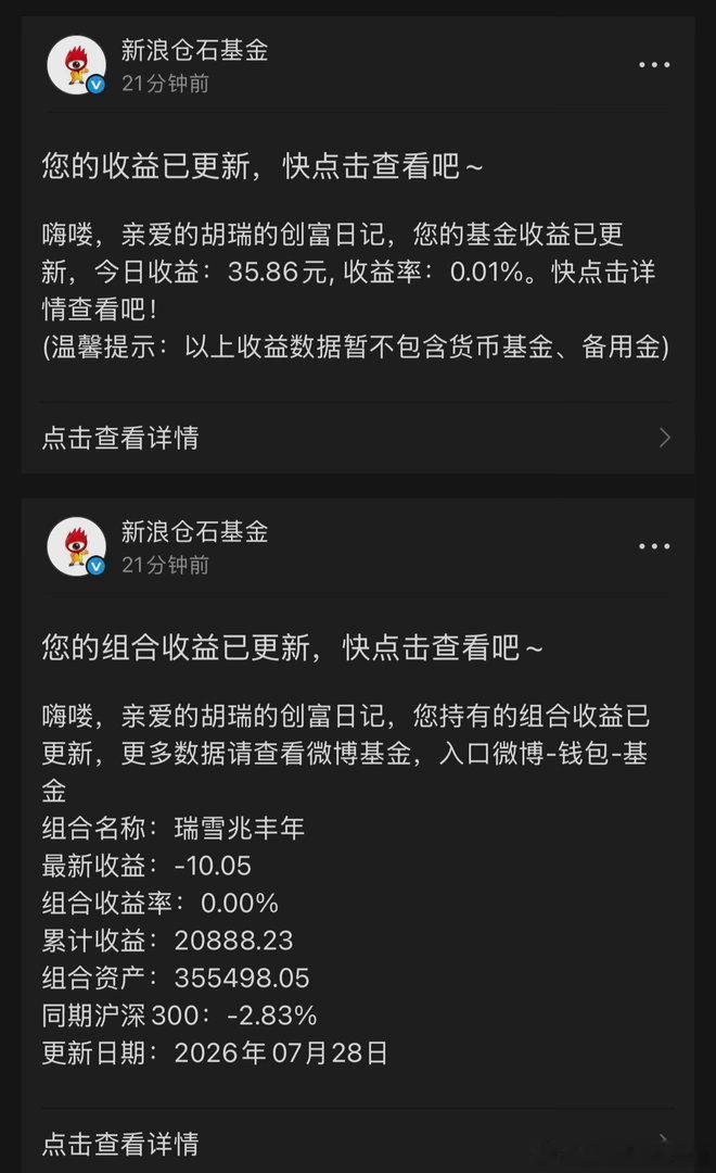 嘿嘿，今天组合跌了点点，整体基金账户还是赚钱的基金每日复盘基金