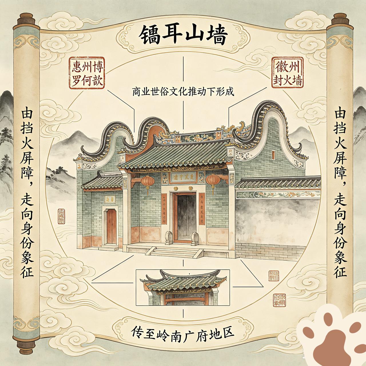 为什么珠三角广府地区，到处都会分布着“镬耳山墙”？
在大众认知里，似乎有着“镬耳