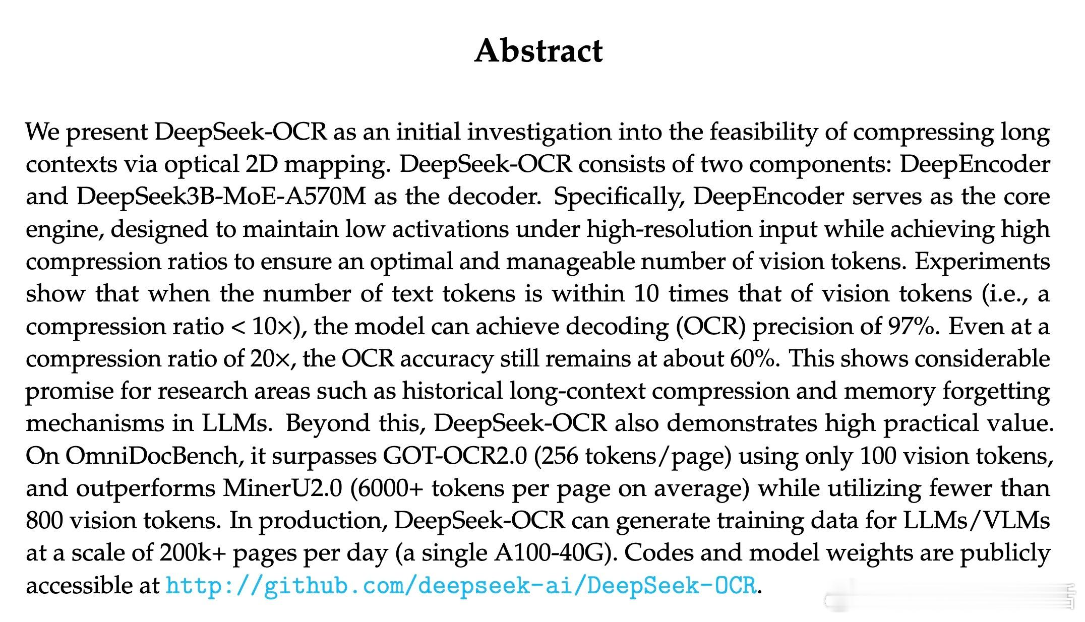 [CV]《DeepSeek-OCR: Contexts Optical Comp