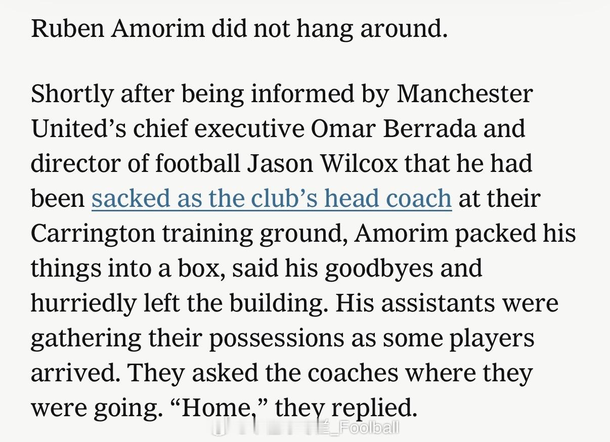 “Home. ”阿莫林和助手们收拾东西的时候遇到了早到的队员，队员们问他们要去哪