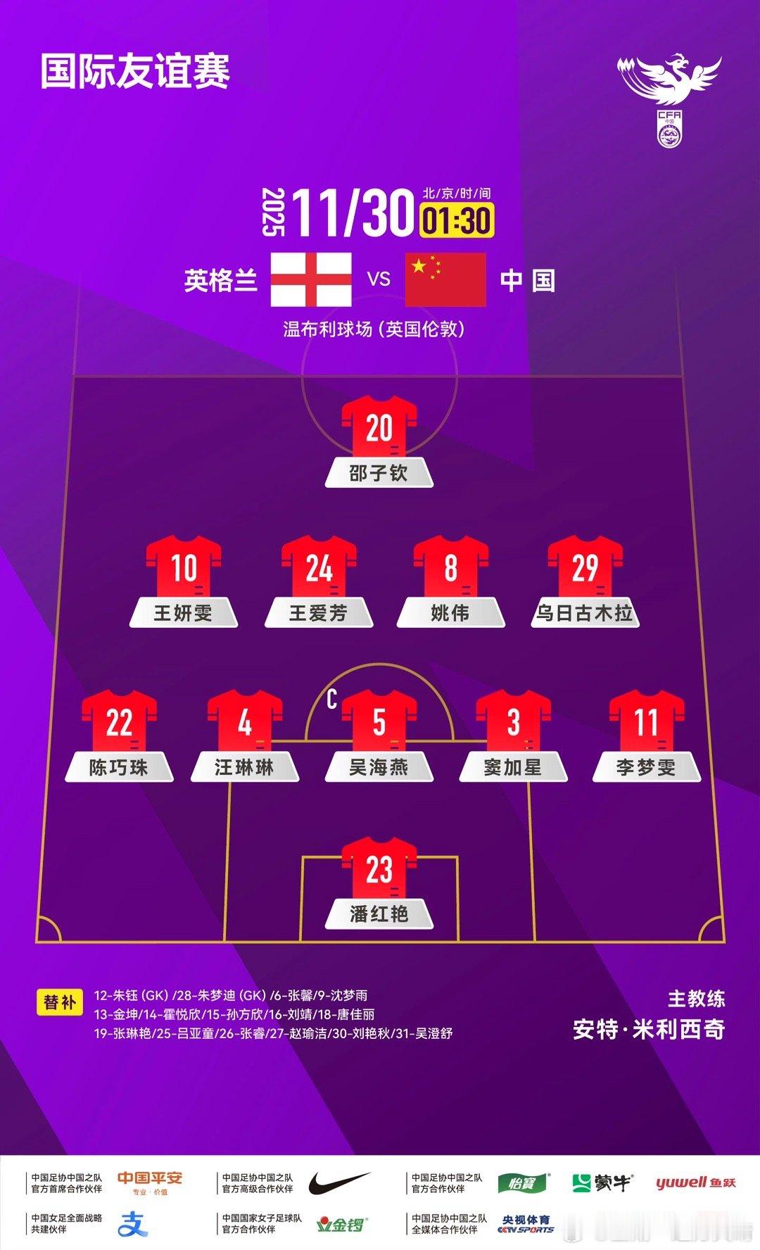 辽宁女足中国女足中场核心王爱芳首发！！！！ 