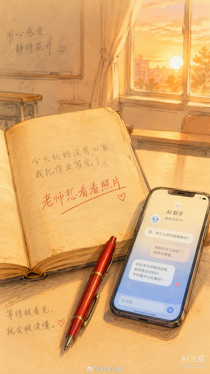 小时候写日记编故事，老师没当场拆穿，只留下一句“想看看照片”。二十年后翻到那本旧