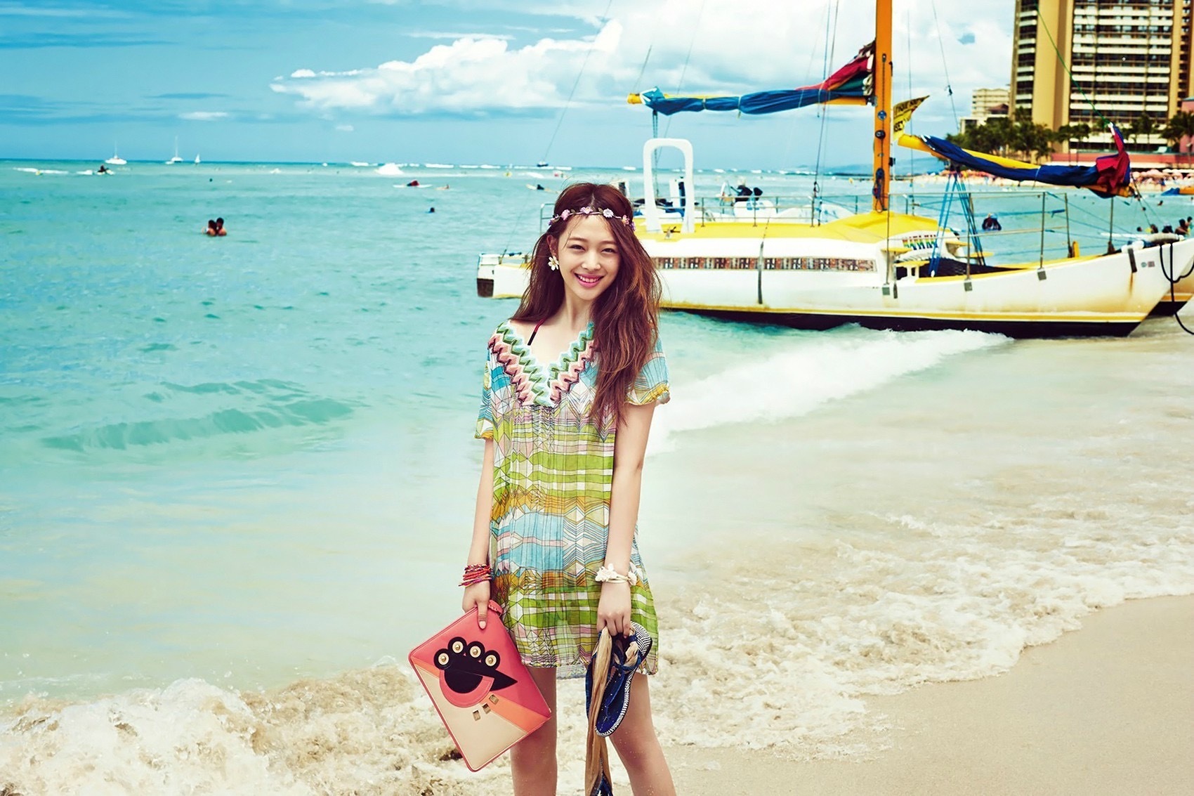 崔雪莉 | 2014八月刊 Ceci杂志海边的美丽少女🏖🌺崔雪莉杂志