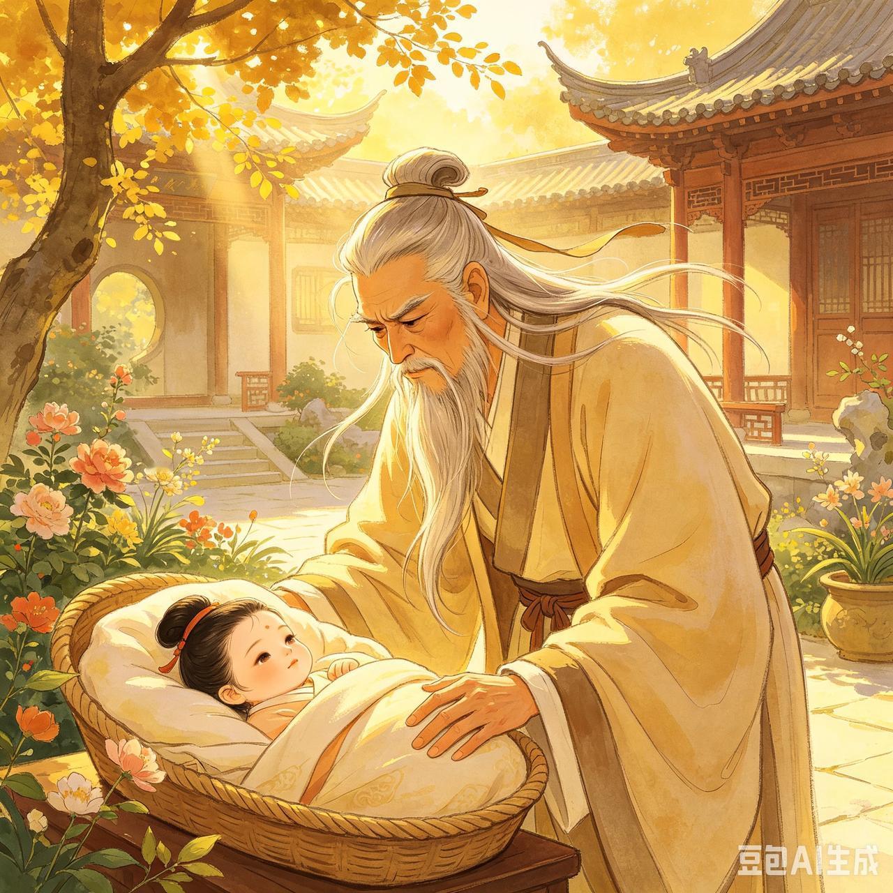 唐代著名相士袁天纲，曾为年幼的武则天看相。

当时武则天穿着男装，被乳母抱在怀里