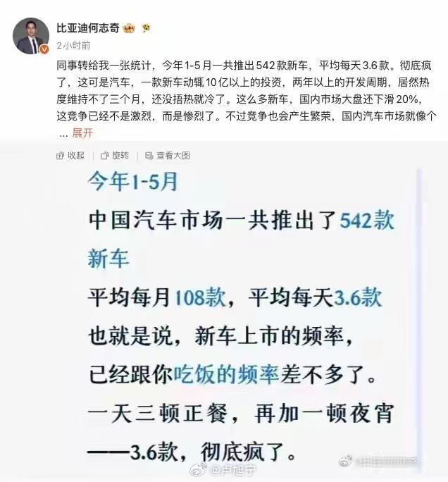 2026年上半年，平均每天发布3.6款新车，彻底卷疯了。 