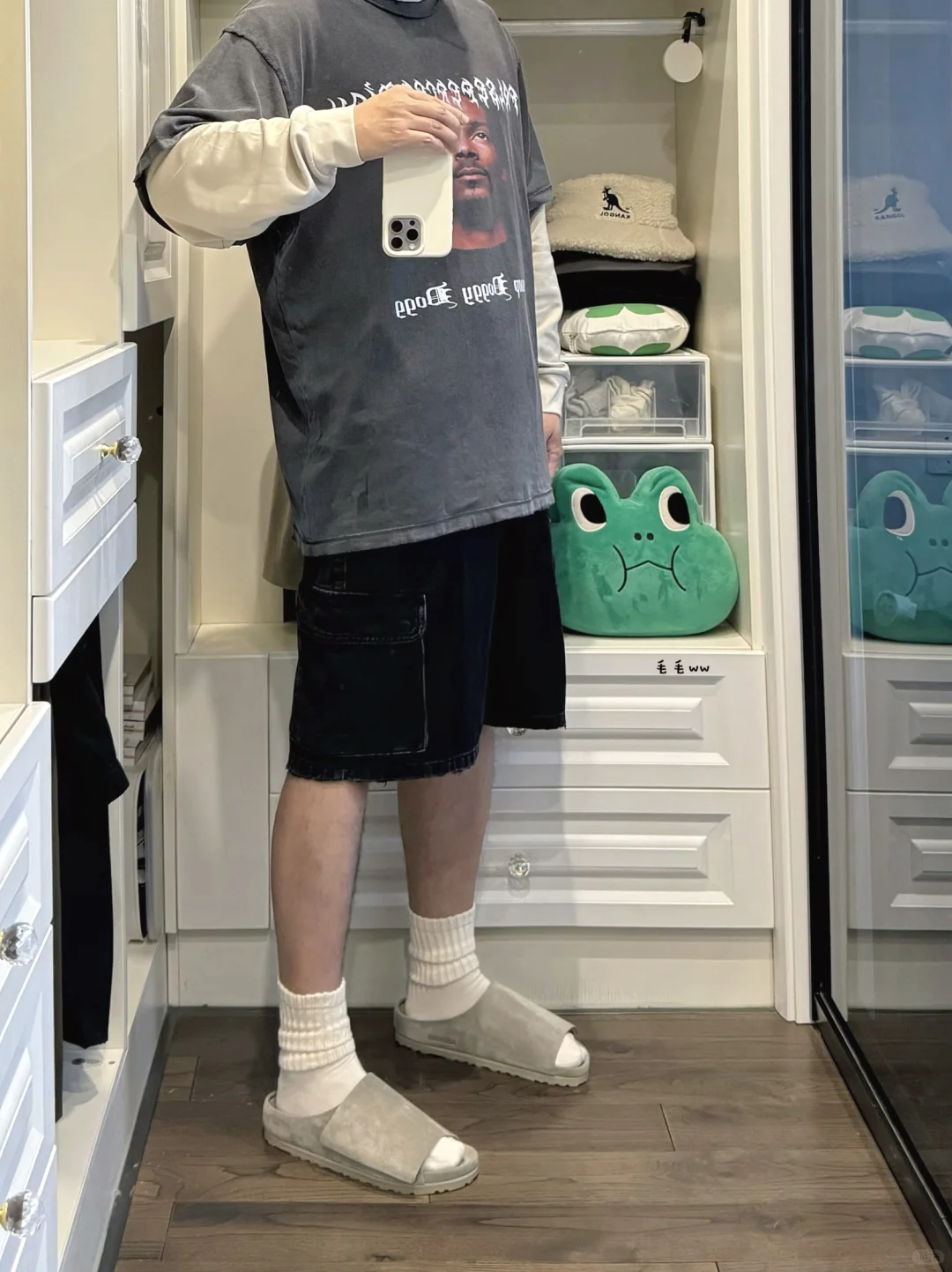 牛仔短裤｜勃肯鞋穿搭