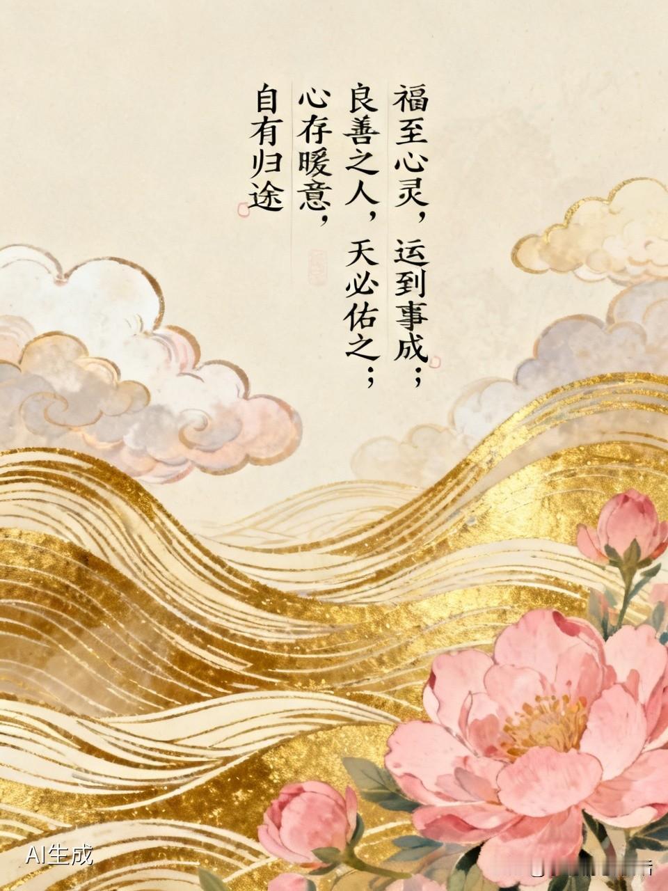 今日金句：福至心灵，运到事成；良善之人，天必佑之；心存暖意，自有归途。
生活里，