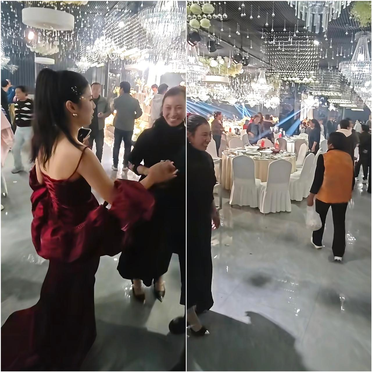 如今最懊恼的，

怕是换好敬酒服

现身的新娘子吧？

新娘换套敬酒服的功夫，2