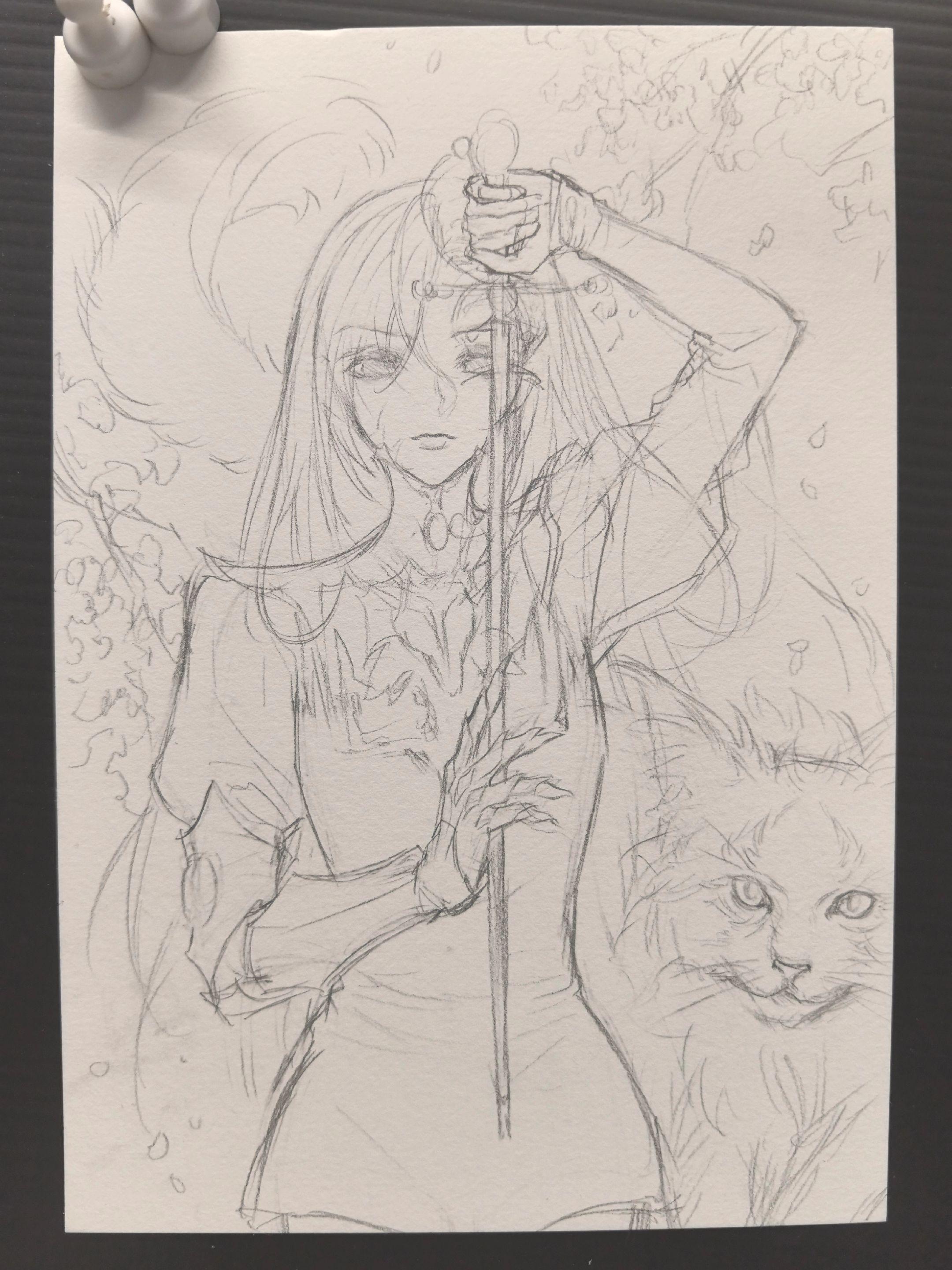 画画 手绘 稿件展示 绘画过程