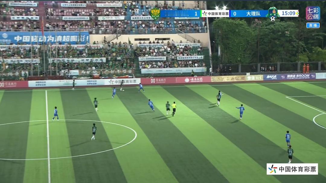 ⚽️大理队这场比赛太可惜啦！开赛西双版纳队就靠任意球先进球，大理队远赴客场压力不