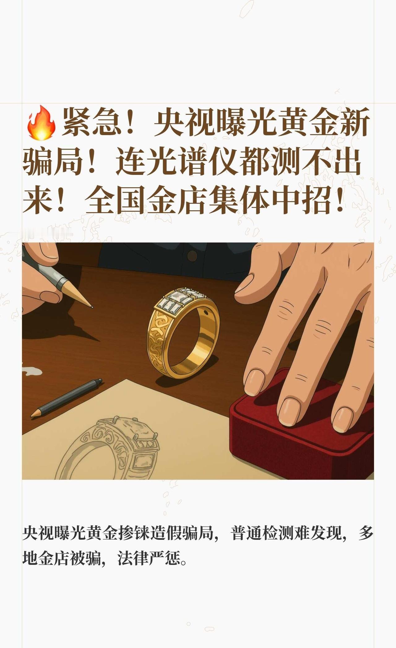 🔥紧急！央视曝光黄金新骗局！连光谱仪都
央视曝光黄金造假骗局，不法分子在黄金中