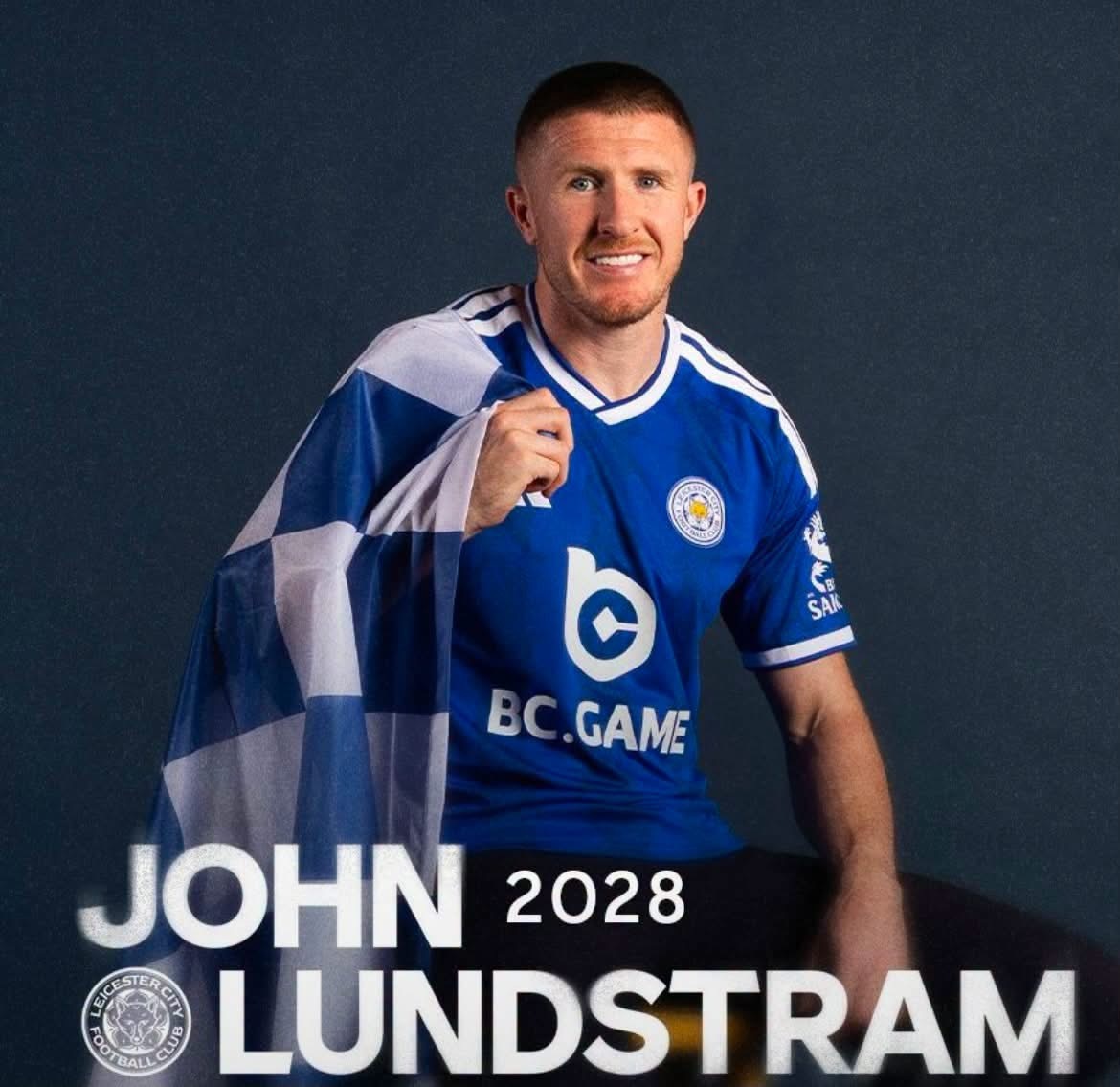 李斯特城官方宣佈，引入32歲英格蘭中場隆士查（John Lundstram），球