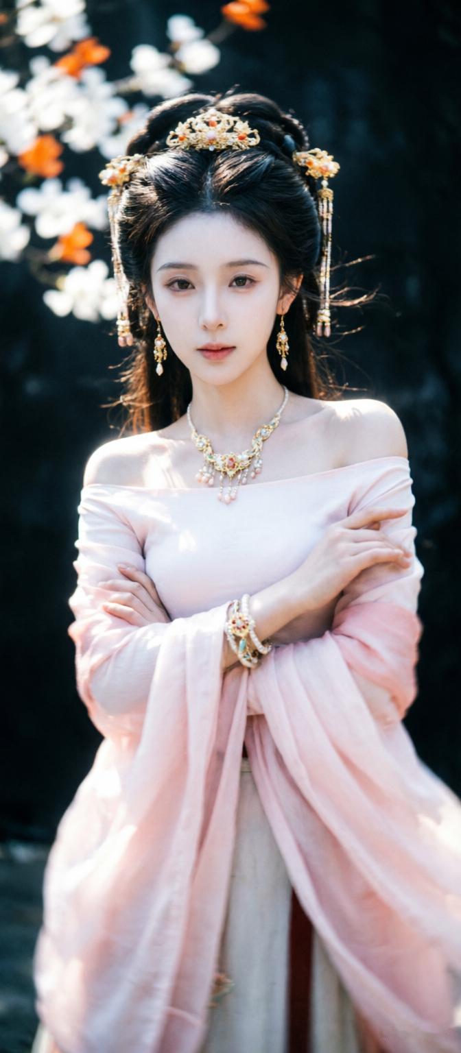 穿越千年的古风美人，花间仙子般的优雅气质。