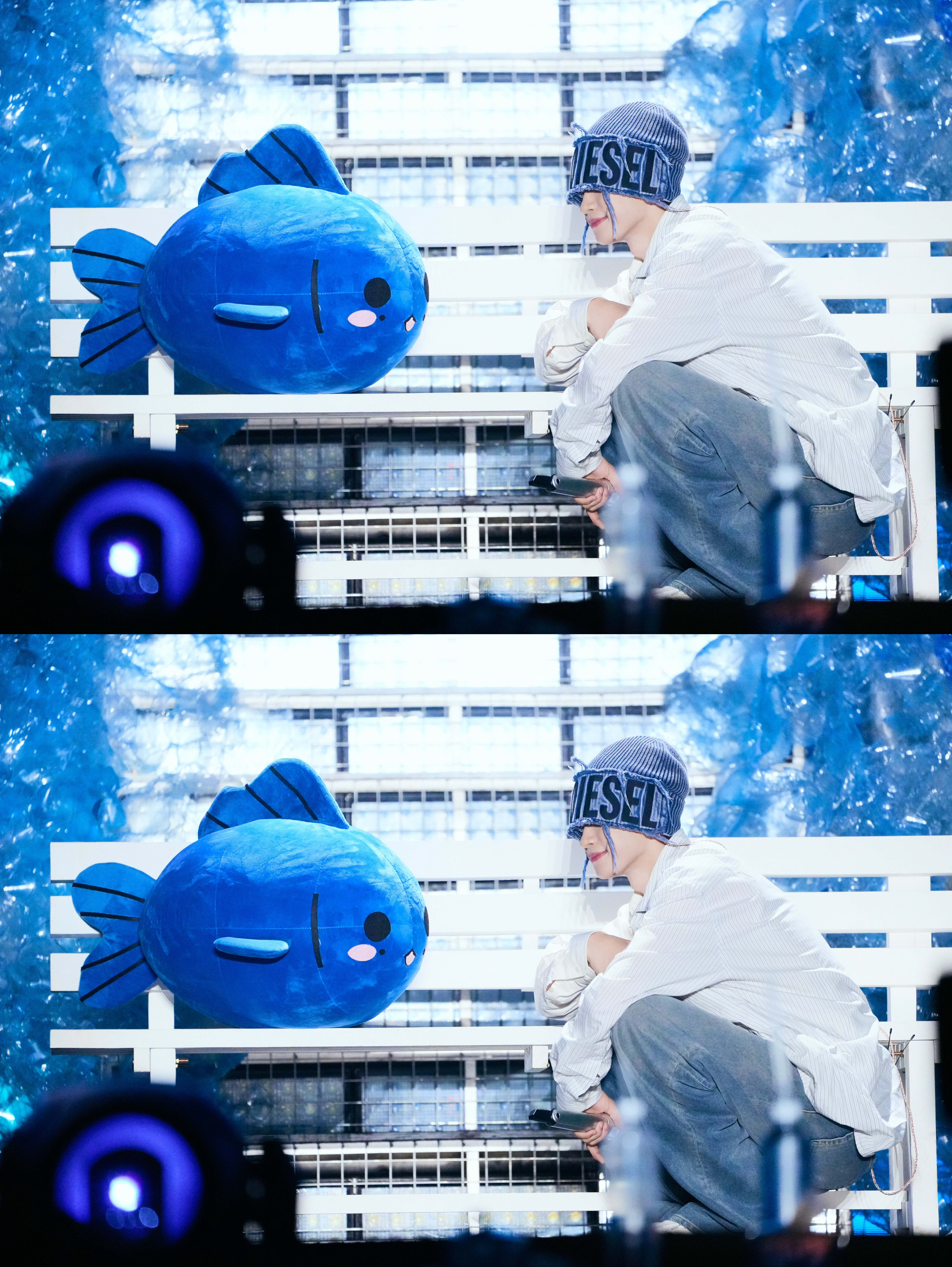 梓渝贵阳跨年演唱会彩排照梓渝贵阳跨年演唱会彩排照，若隐若现的新发色，好帅呀小鱼，