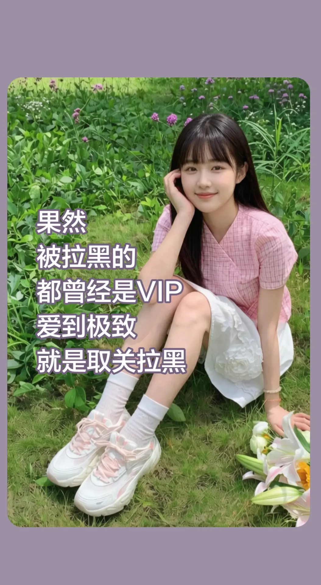 果然 被拉黑的 都曾经是VIP 爱到极致 就是取关拉黑