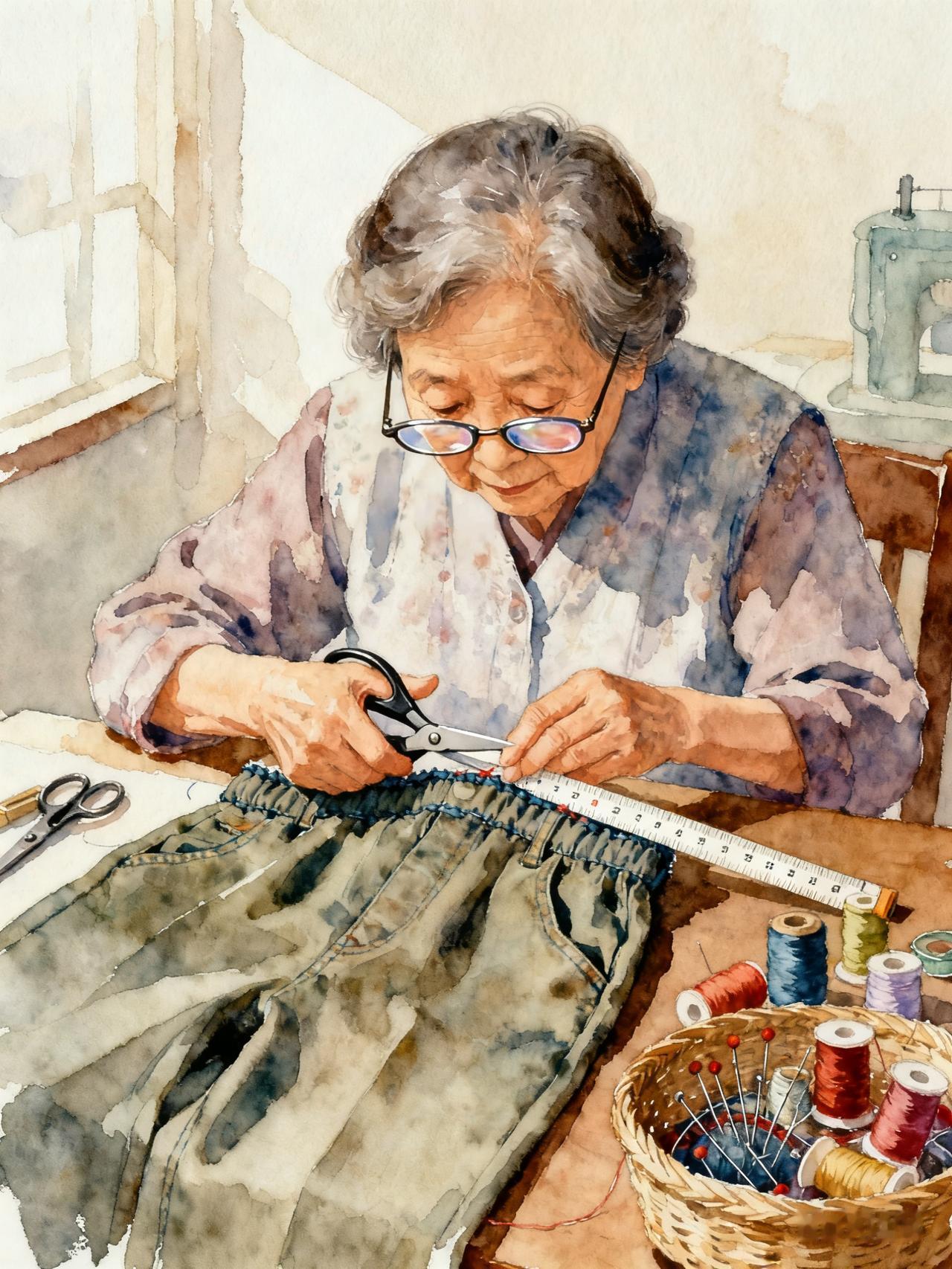 每个人都会健忘。

刚刚拿了一条裤子去找裁缝店的阿婆帮我裁一下裤边，她帮我量好了