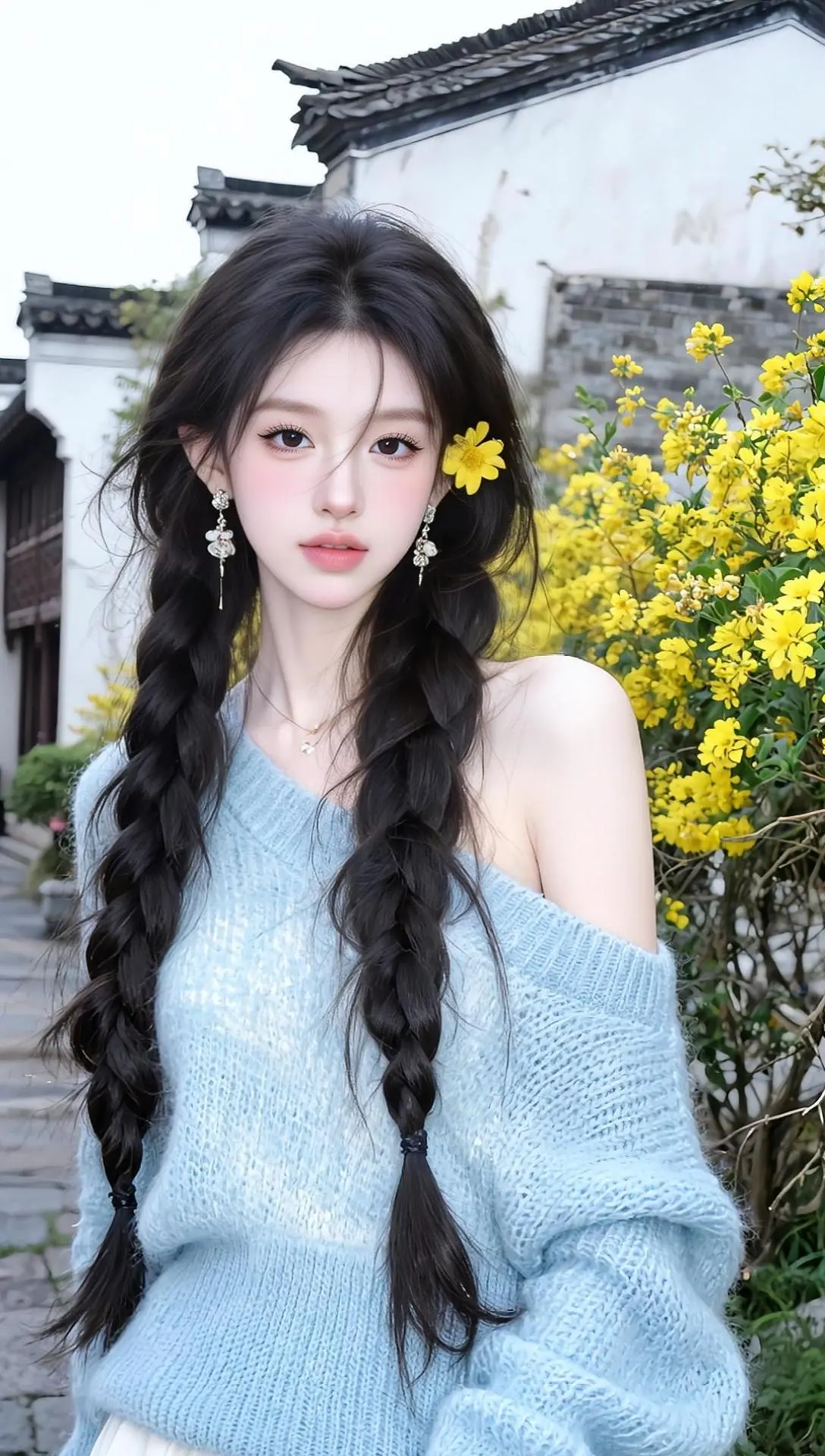 随变ai随便玩 AI蓝衫麻花辫写真 ai创作 玩法合伙人计划 我在拍特效