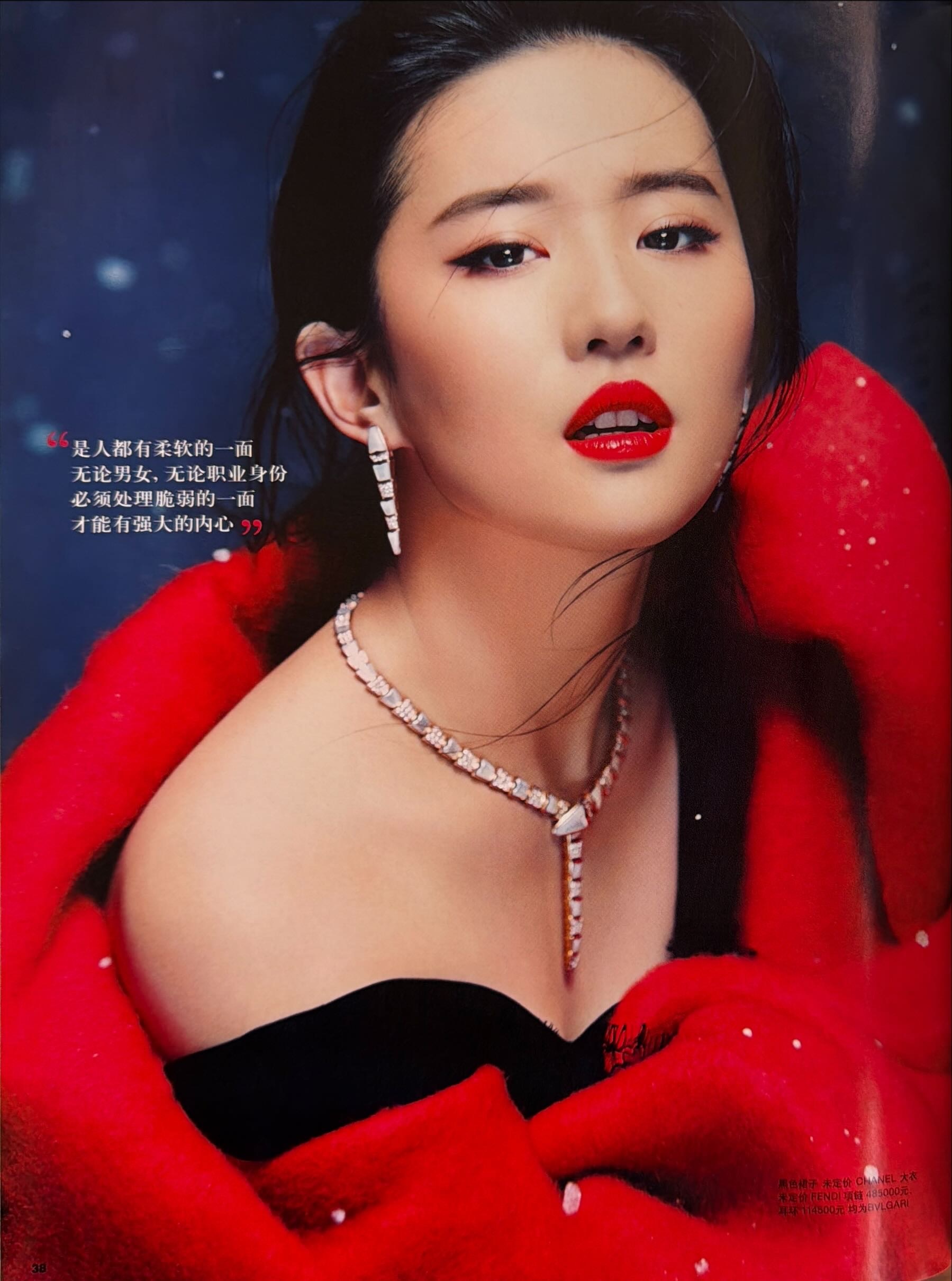 刘亦菲 回顾刘亦菲x瑞丽伊人风尚2015年12月号这一期的露出的合作品牌看的人眼