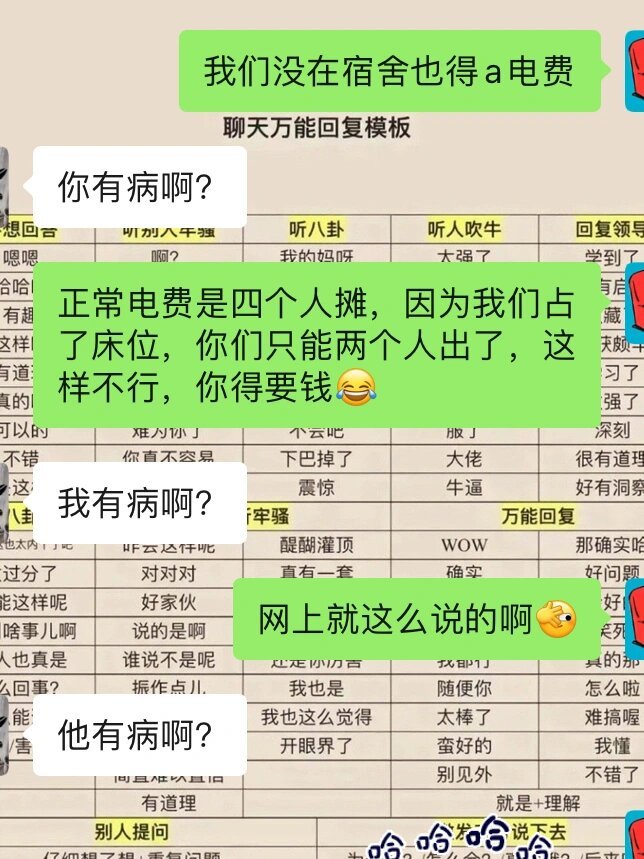 所以不住宿舍到底A不A电费呢 ​​​