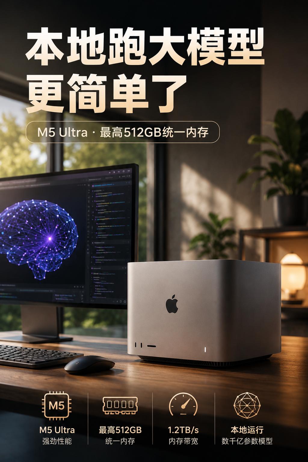 512GB塞进一台Mac Studio，本地跑大模型开始没那么折腾了

苹果新款