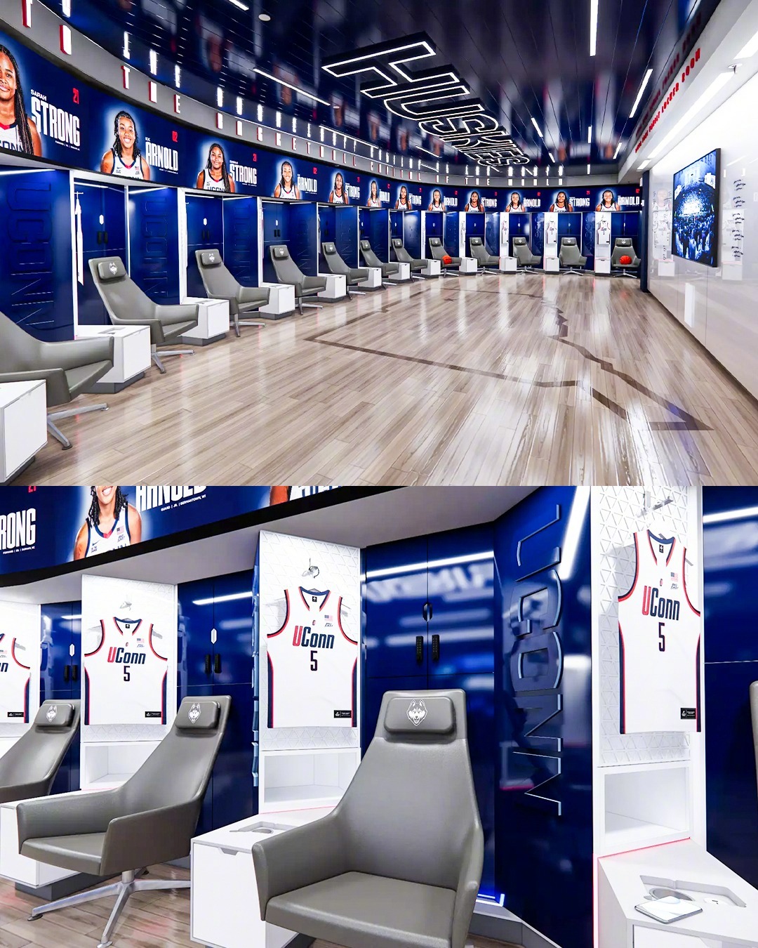 本赛季男女篮都打入最终四强的康涅狄格大学宣布，学校将投入9900万美元升级校篮球